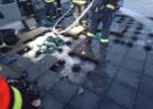 Grill sparks rooftop fire in Žižkov