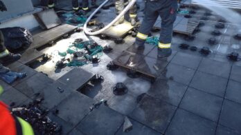 Grill sparks rooftop fire in Žižkov