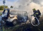 Fire fully engulfed vehicle in Prague 5