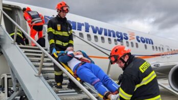 South Moravian rescuers simulate emergency landing in Brno