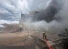 Massive fire causes building collapse at former Bata factory complex in eastern Czechia