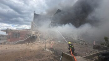 Massive fire causes building collapse at former Bata factory complex in eastern Czechia